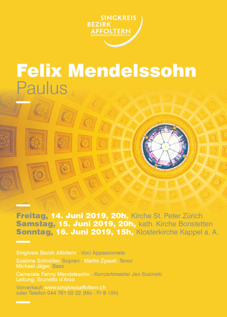 F. Mendelssohn - Paulus Singkreis Bezirk Affoltern